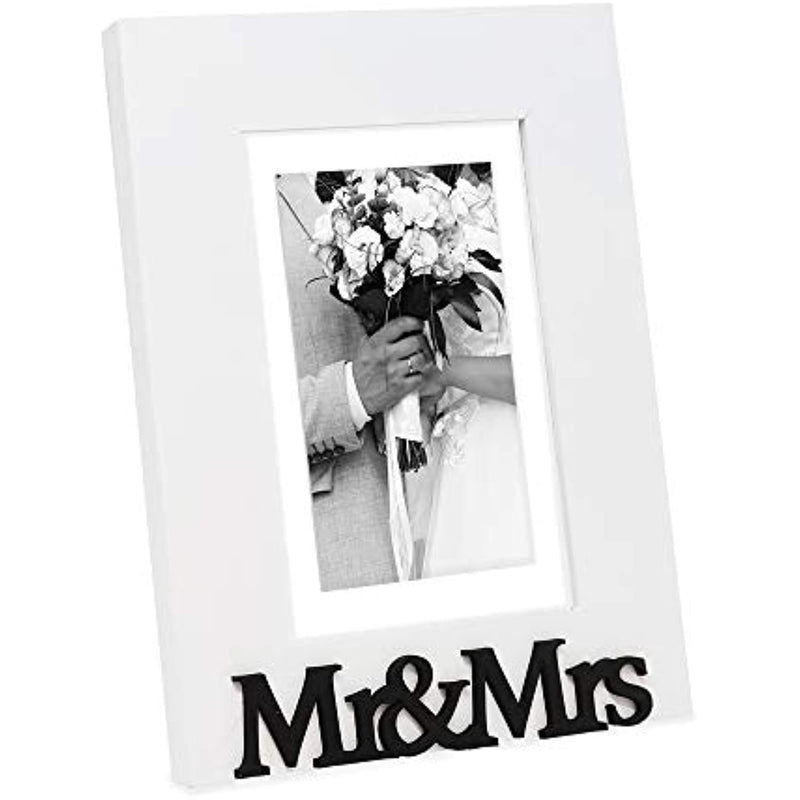White Wood Sentiments Mr Mrs Picture Frame For The Loved One