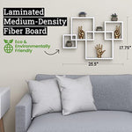 4 Cube Intersecting Shelves Easy To Assemble Floating Wall Mount