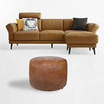 Unstuffed Faux Leather Pouf Cover