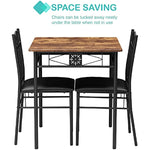 Dining Room Wooden Kitchen Table And Pu Cushion Chair Sets