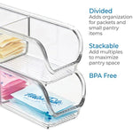 Plastic Packet Organizer Kitchen Storage Containers for Sugar, Salt, Pepper, Sweeteners & Tea Bags