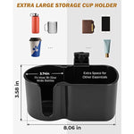 Anti-Spill Tableside Cup Holder with Hanging Organizer for Home & Office