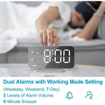 Super Slim LED Digital Alarm Clock With Diming Mode And 4 Levels Brightness