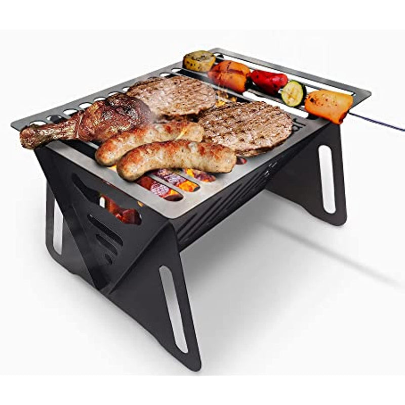 Mini Charcoal Grill For Tabletop Indoor Outdoor Cooking