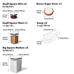 8-Piece Baking Essentials POP Container Set, White