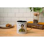 14 Ounce The Office Dwight All You Need is Love Metallic Shaped Handle Ceramic Mug