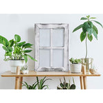Wooden Rustic Mount White Window Frames Vintage Western Country Farmhouse Wall Art Decor