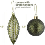 Christmas Ball Ornaments Set With Different Contrast Colors