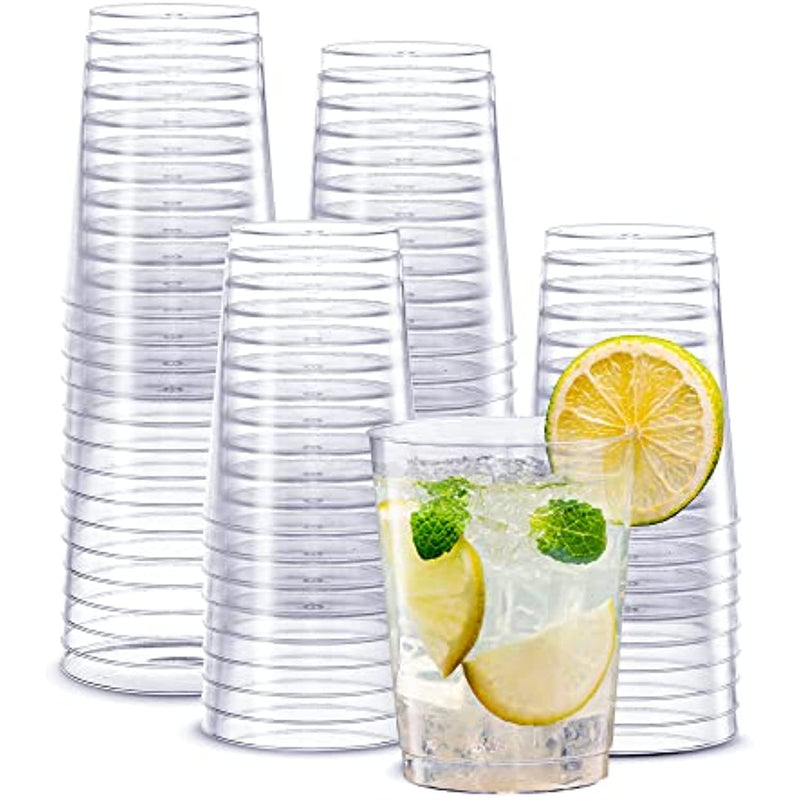 Comfy Package Clear Hard Plastic Cups Tumblers