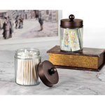 4 Pack Apothecary Jars Bathroom Vanity Storage Organizer Set