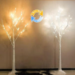 96 LED Birch Tree Lights for Outdoor Thanksgiving Decorations