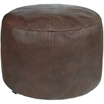 Unstuffed Faux Leather Pouf Cover
