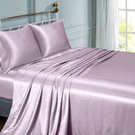 Silky Soft Satin Bed Sheets California King King Queen