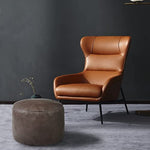 Unstuffed Faux Leather Pouf Cover