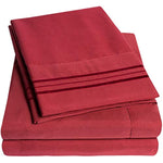 Luxury Bed Sheets And Pillowcase Set Extra Soft Elastic Corner Straps Queen Full