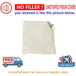 Unstuffed Faux Leather Pouf Cover