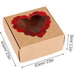 Mini Kraft Paper Gifts Wrapping Box Valentines Day 20 Pack