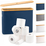 Bamboo Toilet Paper Holder Basket for Bathroom