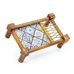 Traditional Decorative Asian Cot Tray For Snacks Drinks