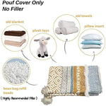Braided Handwoven Casual Ottoman Pouf Cover