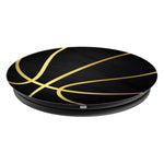 Golden Basketball On Black Grip And Stand For Phones And Tablets