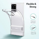 Metal Kickstand Case For Samsung Galaxy Note 20 Ultra Vertical Horizontal Stand Reinforced Drop Protection Clear