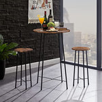 Round Bistro Sets With 2 Barstools