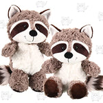 2 Pcs Of Cute Raccoons Stuffed Toys