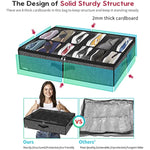 Underbed Solution Shoes Container Bags with Sturdy Sidewall & Reinforced Handles