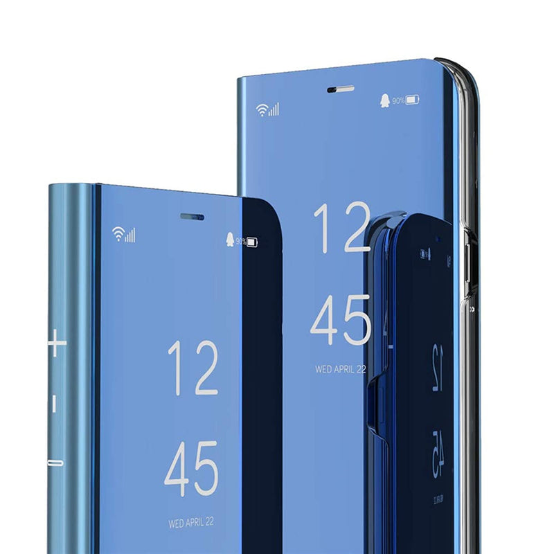Huawei P30 Pro Case Cover Stylish Mirror Plating Flip Full Body Protective Reflection Ultra Thin Hard Anti Scratch Shockproof Frame For Huawei P30 Pro Mirror Blue