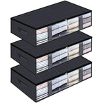 Under bed Storage Containers With Durable Handles For Clothes, Bedding and Toys