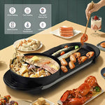 Electric Bbq Grill 2200W Non Stick Hot Pot