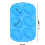 6 Cavity Easter Egg Shape Cake Baking Mold Diy Chocolate Bakeware Pan Set Of 4