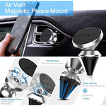 Magnetic Car Mount 360A Rotation Air Vent Cell Phone Holder Car Phone Holder Compatible With All Smartphone2 X Black