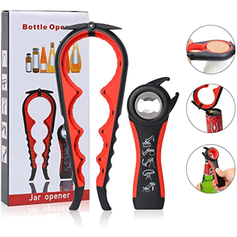 5 In 1 Multi Function Can Opener Ergonomic Multifunctional Kitchen Tools Set For Weak Hand