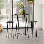 Round Bistro Sets With 2 Barstools