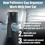 2 Pack Universal Fit Car Seat Gap Filler Organizer Storage Box for Car Seat