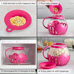 Micro Pop Microwave Popcorn Popper With Temperature Safe Glass