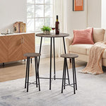 Round Bistro Sets With 2 Barstools