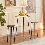 Round Bistro Sets With 2 Barstools