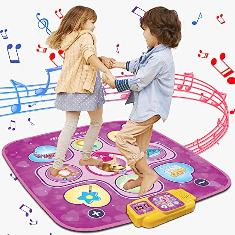 Touch Play Electronic Dance Pad With Led Lights For 3 4 5 6 7 8 9 Year Old Kids