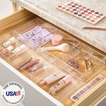 Wide Makeup Vanity Storage Bins