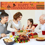 Thanksgiving Turkey Maple Leaves Pumpkin Banner, 8.2 x 1.5 FT