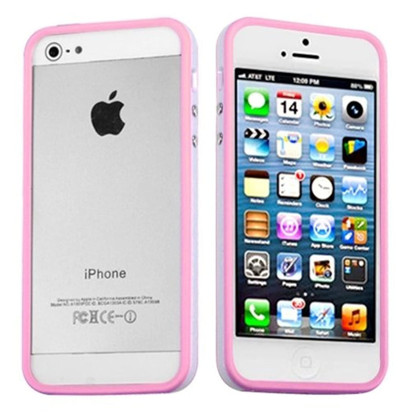 Mybat Iphone 5S 5 Mybumper Phone Protector Cover Retail Packaging Pink Solid White