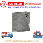 Unstuffed Faux Leather Pouf Cover