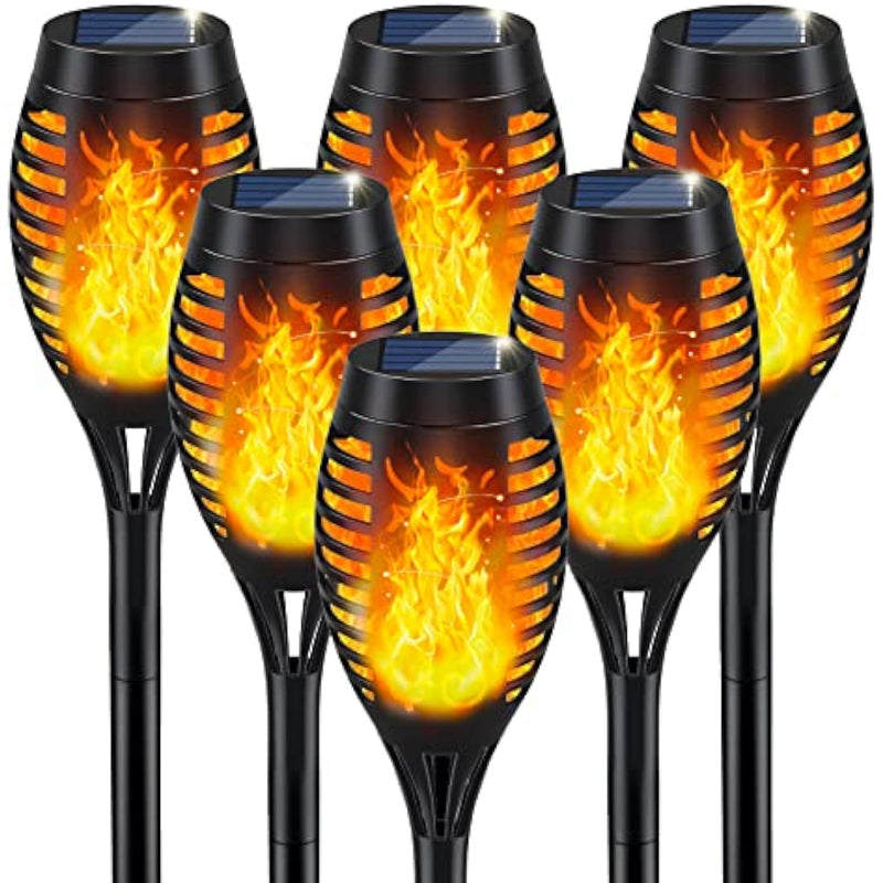 Solar Torch Light with Flickering Flame for Garden Decor