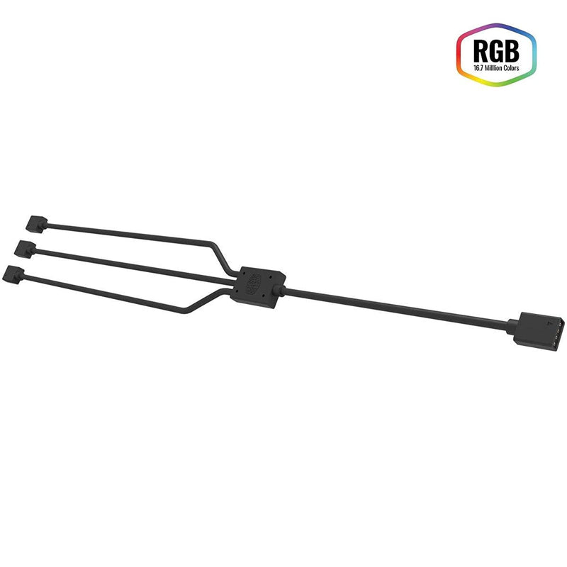 Cooler Master R4 Accy Rgbs R2 1 To 3 Rgb Splitter Cable For Led Strips Rgb Fans 5Pcs 4 Pin Header Computer Cases Cpu Coolers And Radiators Rgb Fans