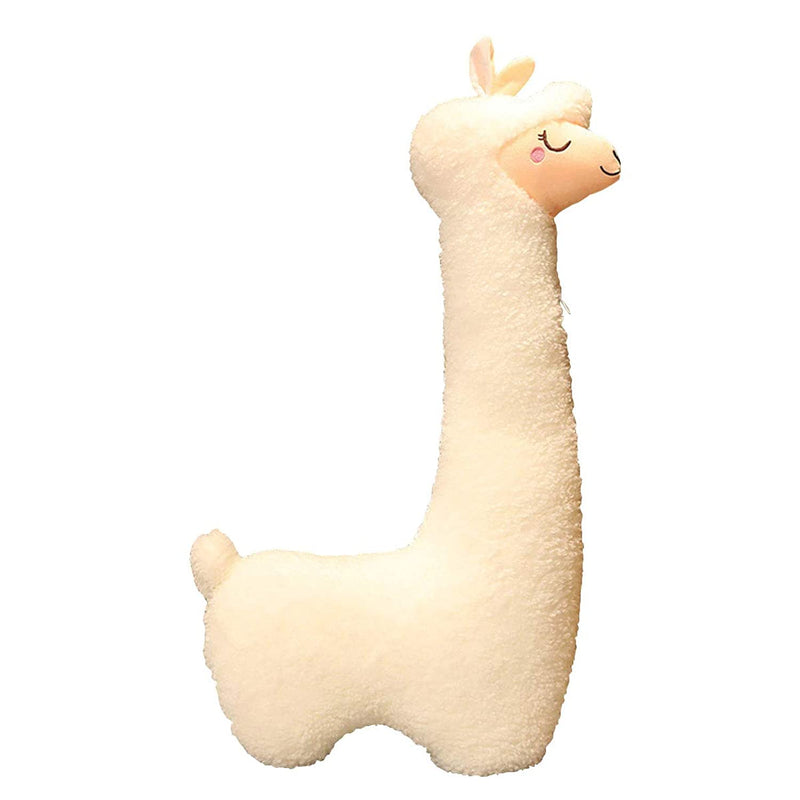 Alpaca Plush Pillow Alpaca Stuffed Animal Llama Plush Long Body Pillow Xmas Birthday Valentines Gift For Girls Boys S Kids White 51 Inches