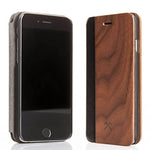 Woodcessories Case Compatible With Iphone 6 6S Of Real Wood Ecoflip Case Walnut Black