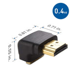 Cable Matters 2 Pack Right Angle Hdmi Adapter 270 Degree Hdmi Right Angle With 4K And Hdr Support